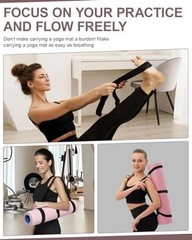 Yoga Mat Carrier, Premium Yoga Strap for Carrying Yoga Mats with Adjustable