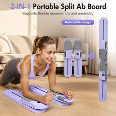 Pilates Board Portable Split Ab Board with LCD Display for Full – Body Exercise