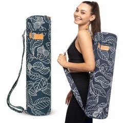 EXTRA LARGE Yoga Mat Bag fits mats 2/5″ to 1/2″ (11-13mm) thick, 27″ wide & 9…