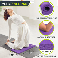 Extra Thick Yoga Knee Pad and Elbow Cushion 15Mm (5/8”) Fits Standard Mats for P