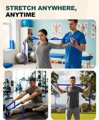 Durable Polyester Stretching Strap with 10 Loops for Enhanced Mobility and Rehab