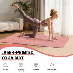 Large Yoga Mat Thick, 76″x32″x0.31″Wide POE Exercise Mat with Non-Slip Surfac…