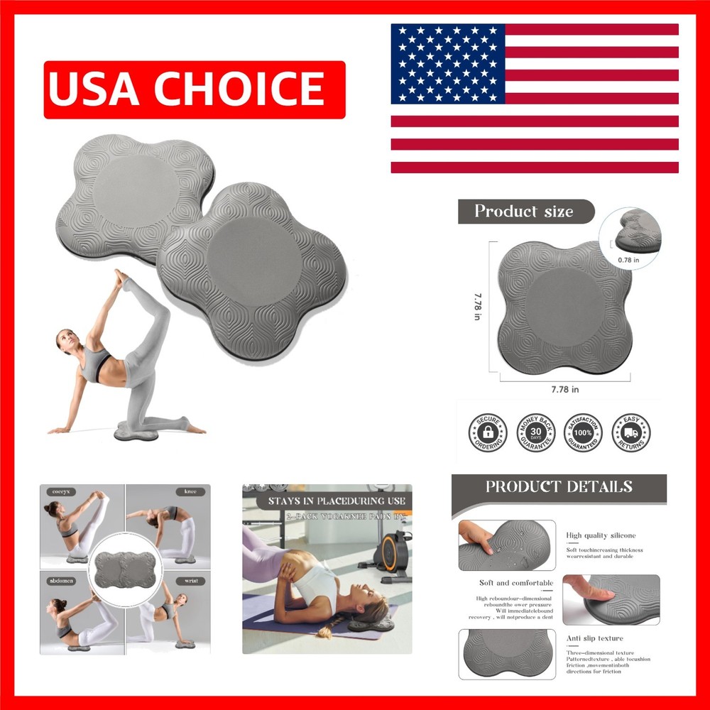2 Pack Extra Thick Yoga Knee & Elbow Pads – Comfort Foam for All Activities