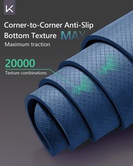 KEEP Extra Wide & Long Yoga Mat for Men, 79″x39″x7mm Thick, Non-Slip TPE Exercis
