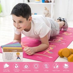 Unicorn Kids Yoga Mat Set -Non-slip Exercise Mats with Fun Prints -12 Mindful…