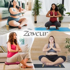 Meditation Bench with Cushion – Foldable Bench for Multiple Seating Angles – …