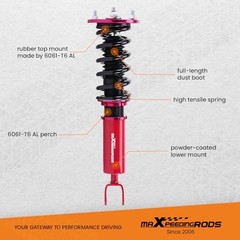 Coilovers for Honda Accord 1990-1997 DX/EX/LX CB7 CD5 CD7, for Acura CL Red