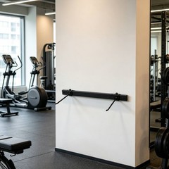 Adjustable Mat Storage Space Saving Wall Mounted Mat Rack Metal