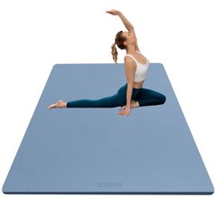 Yoga Mat Thick XXL 200×100cm TPE 10mm Thick Sports Mat Non Slip Comfortable for …