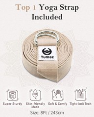 Tumaz Yoga Bolster Set – Rectangular 27.6″ x 9.8″ x 5″, Avoberry