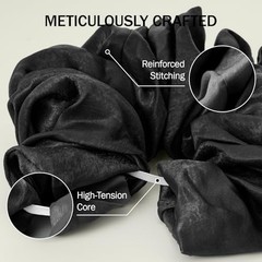 Yoga Mat Scrunchie,Style & Cute Mat Holder,Stretchable Velvet Fabric Fit Black