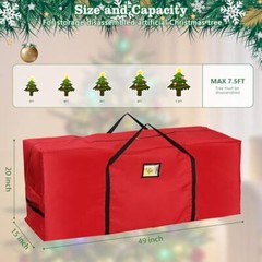 Christmas Tree Storage Bag 7.5 FT – Large Christmas Tree Storage, Heavy Black