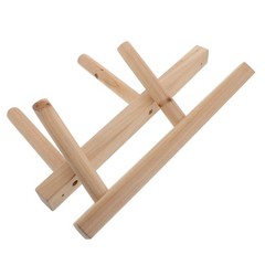 2 Pcs Yoga Mat Hanger Storage Rack Tier Gear Wall Foam Roller Wooden Home Gym