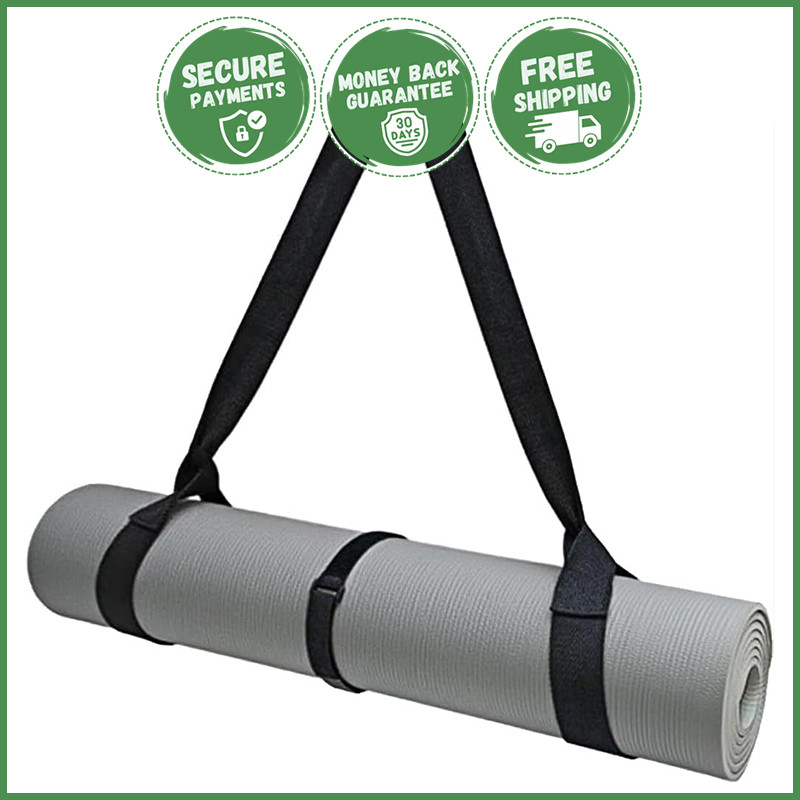 ADJUSTABLE YOGA MAT STRAP CARRIER Thick Wide Travel Gym Carrying Dual Function