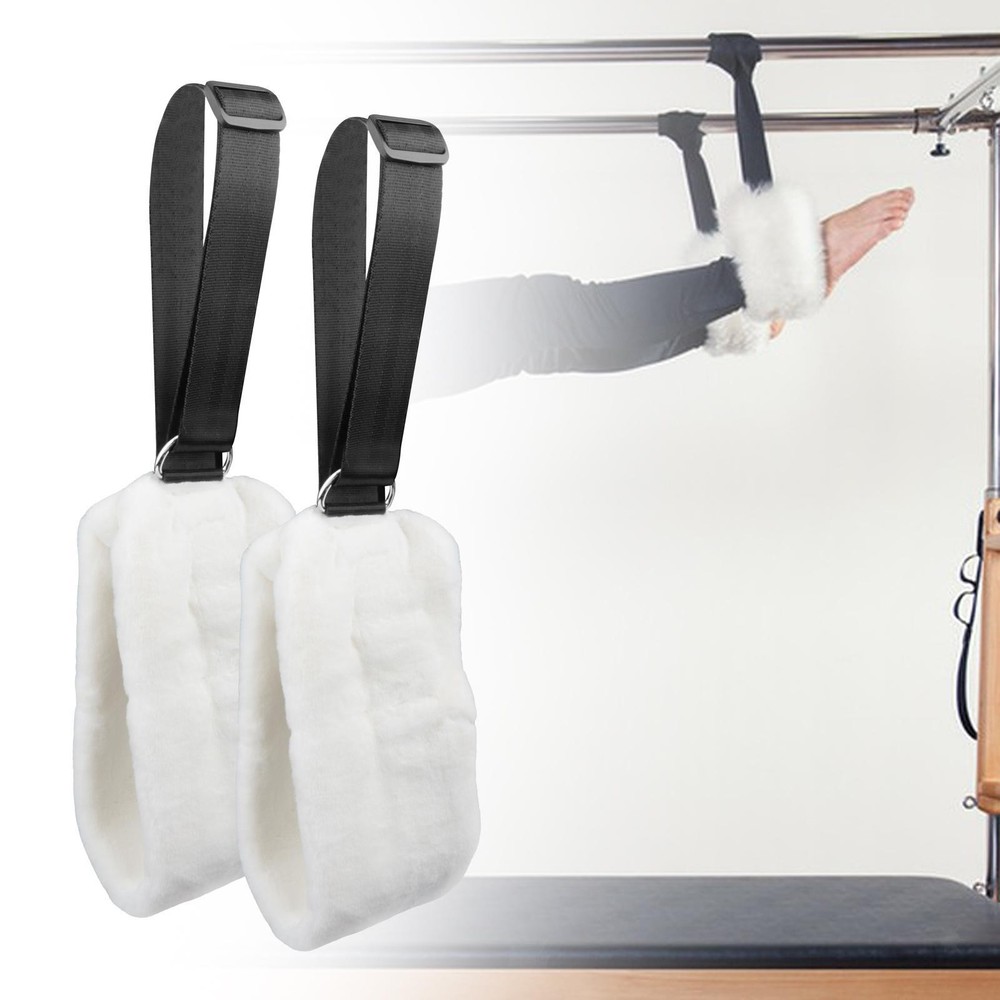 2x Pilates Reformer Straps Support Soft Flexible Fitness Straps for Home Gym