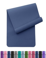 Yoga Mat Non Slip and Eco-Friendly TPE Sports Mat with Carry Strap Gymna…