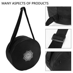 Yoga Wheel Bag Nylon Black Mandala Flower 36x14cm Yoga Circle Bag for Yoga6057