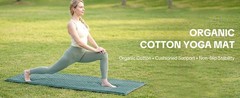 Cotton Yoga Mat, Non-Slip Breathable Yoga Rug for Man and Woman, Washable