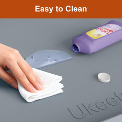 Ukeetap Extra Thick Silicone Mat Waterproof with Raised Edge 34″ X 22″