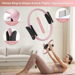 Home Pilates Kit for and Beginners, Pilates Ring and Set with Resistance Band…