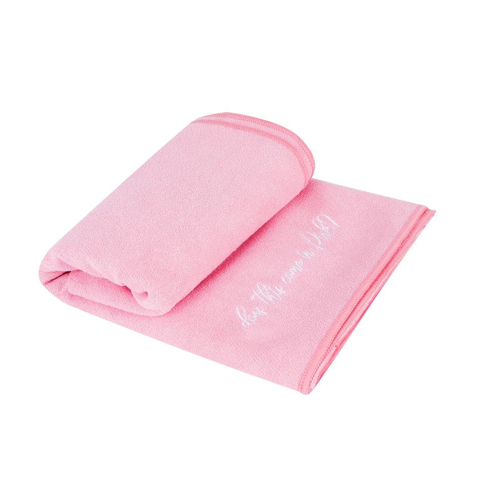 DoesThisComeInPink – Pink Microfiber Yoga Mat Towel Gym Corner Pockets Women
