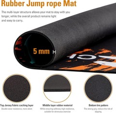 Jump Rope Mat Large Rubber Exercise Mat Workout Mats for Home Gym Flooring