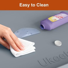 ukeetap Extra Thick Silicone Mat Waterproof with Raised Edge 34 x 22 Under Sink