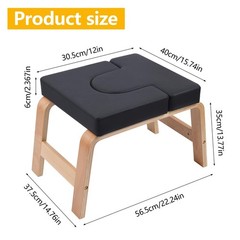 Yoga Headstand Bench, Yoga Inversion Chair, Headstand Trainer with Wood Frame…