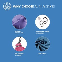 Aerial Silk Yoga Hammock & Swing for Home, Inversion Exercises, Starter Kit f…