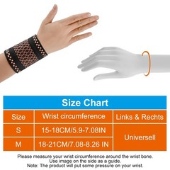 AOOWU Wrist Brace, 2 Pack Elastic Wrist Support with Strap, Unisex, Right or …