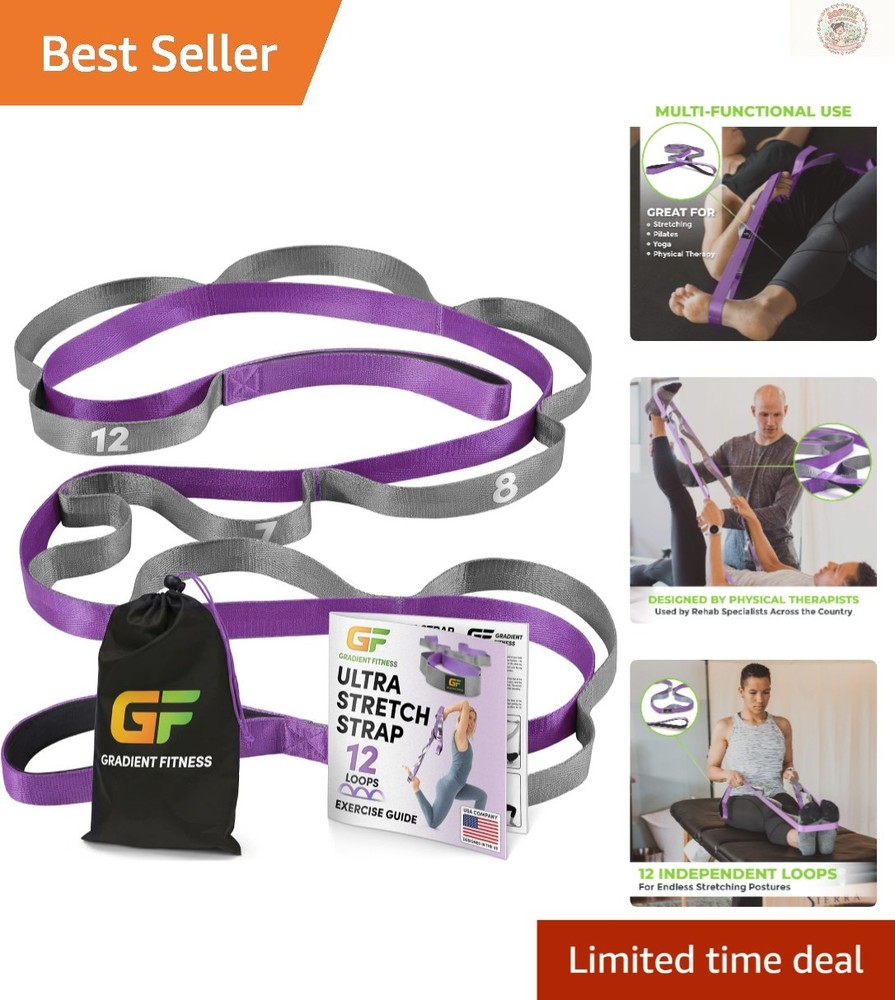 Durable Non-Elastic Stretching Strap 1″W x 8″L – Ideal for Therapy and Yoga