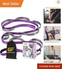 Durable Non-Elastic Stretching Strap 1″W x 8″L – Ideal for Therapy and Yoga