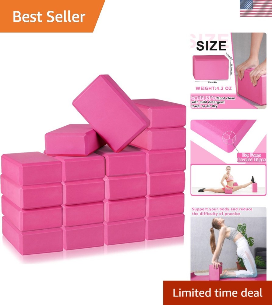 20 Pcs Yoga Bulk 9”x6”x3” High Density EVA Foam for Exercise Pilates Medit…