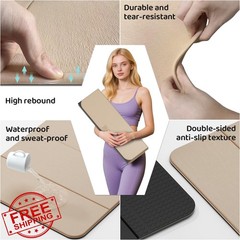onlyhe Yoga Mat 8mm Thick Milk Coffee + Black