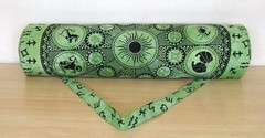 Indian Green Zodiace Yoga Mat Carrier Bag Mandala Large Shoulder Strap