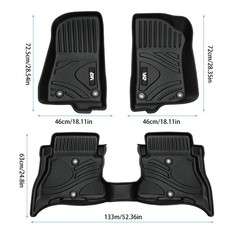 MKR Non-Slip Durable TPE ECO Car Floor Mat Compatible With Jeep Wrangler JL 4xe