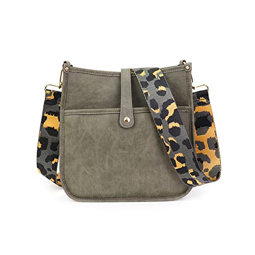 Crossbody Bags for Women, Vegan Leather Crossbody Shoulder Bag Guitar Grey