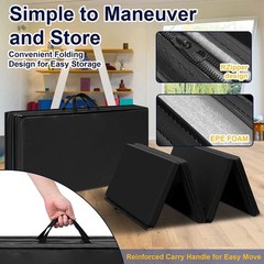 3’x6’x2 Thick Folding Gymnastics Exercise Mat Aerobics Stretching Yoga Mats