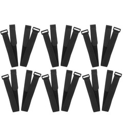 12Pcs Yoga Mat Bands Nylon Adjustable Straps Durable Black for Home Practice
