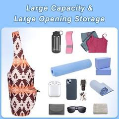 Yoga Mat Bag – Large Opening Long Tote Yoga Mat Carrier Holder Bag with Water…