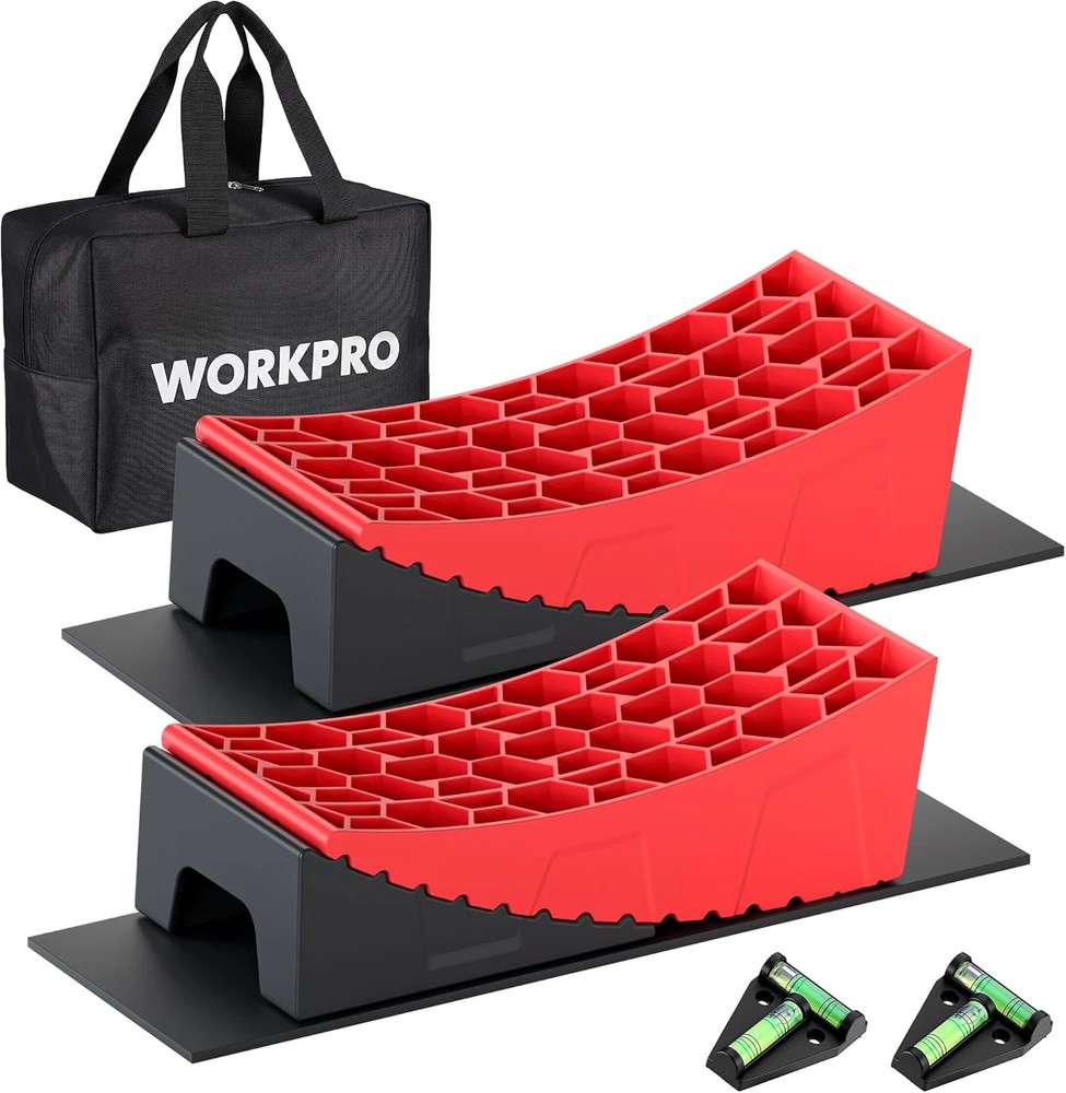 WORKPRO RV Leveling Blocks Kit, 9-Piece Camper Trailer Levelers | Heavy Duty RV