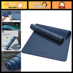 Extra Wide Long Yoga Mat 79″x39″ Non-Slip TPE Thick Fitness Pilates Mat for Tall