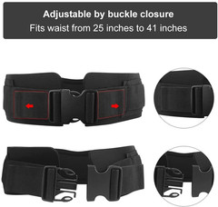 Waist Belt Neoprene Padded Gym Pulley Strap with Rings for Cable Machines Fitnes