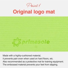 PrimasoleLight Green‌ Non Toxic Yoga Mat with Poses – 68″Lx24″Wx1/4 Inch Non-…