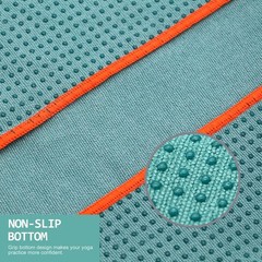 Eunzel 2 Pack Grip Dot Non-Slip Hot Yoga Towel, Sweat Absorbent, 72×24, Dark …