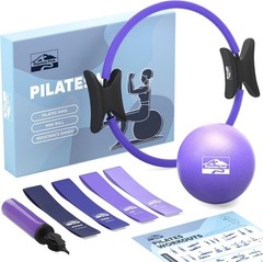 Pilates Ring Set, Pilates Essentials Kit with Pilates Ring and Ball, 3 Resist…