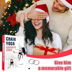 Chair Yoga Workouts Women-58 Exercise Cards W/ Chair Yoga，ncludes 4-Week