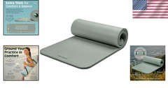 Solana Yoga Mat 1″ Thick – Non Slip for Pilates & Stretching=