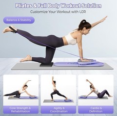 Pilates Board, Pilates Reformer Set, Portable and Foldable Machine Multifunction