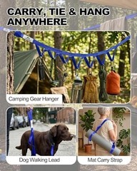 Non-Elastic Stretching Strap with Loops for Physical Therapy Royal Blue/75″x1″